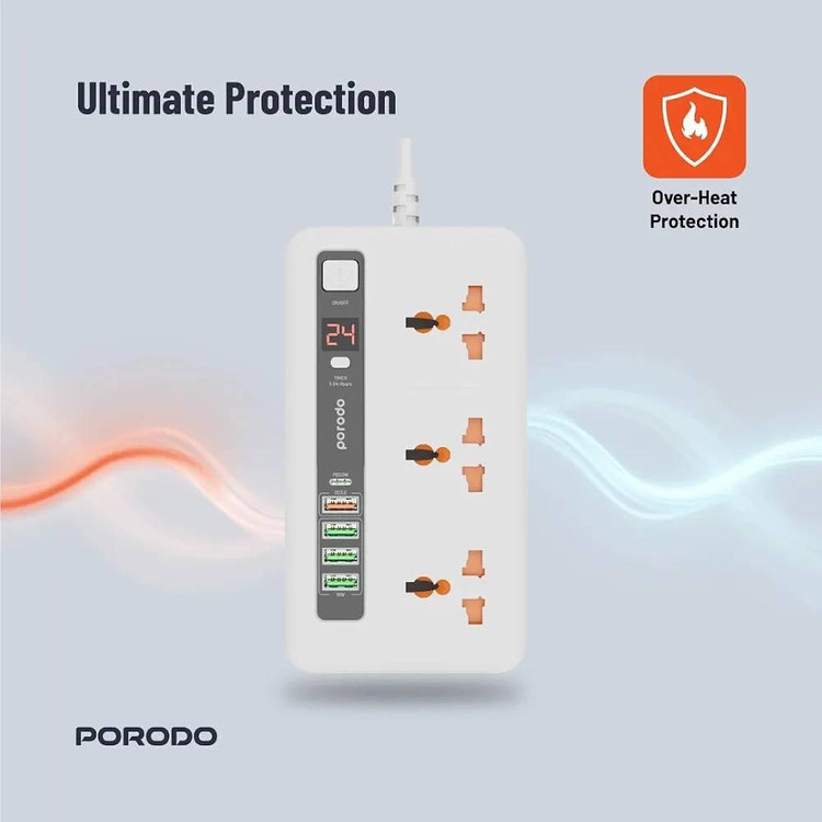 چندراهی و هاب شارژ هوشمند Porodo مدل سری PD-FWCH013 ضمانت سلامت گارانتی تست و مرجوعی در صورت ایراد ارسال فوری