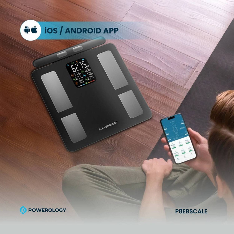 ترازو هوشمند پاوِرولوژی (Powerology Smart Scale) مدل P8EBSCALE ضمانت سلامت گارانتی تست و مرجوعی در صورت ایراد ارسال فوری