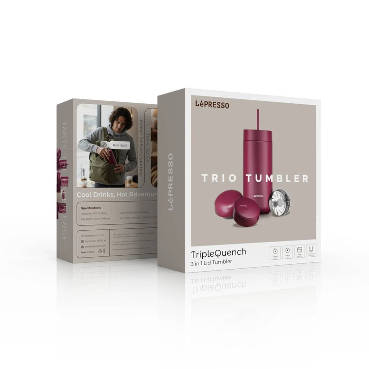 تراول ماگ (فلاسک) ۳ کاره LePRESSO مدل TripleQuench (Trio Tumbler) ضمانت سلامت گارانتی تست و مرجوعی در صورت ایراد ارسال فوری