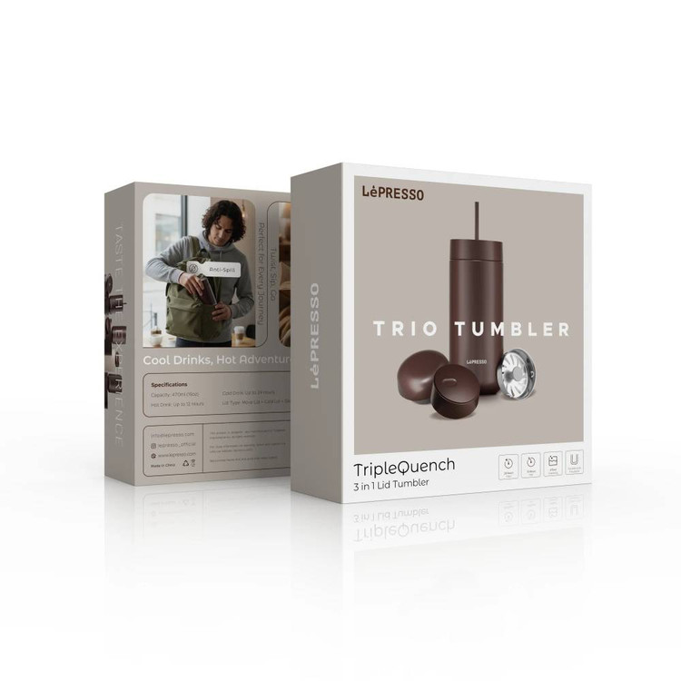 تراول ماگ (فلاسک) ۳ کاره LePRESSO مدل TripleQuench (Trio Tumbler) ضمانت سلامت گارانتی تست و مرجوعی در صورت ایراد ارسال فوری