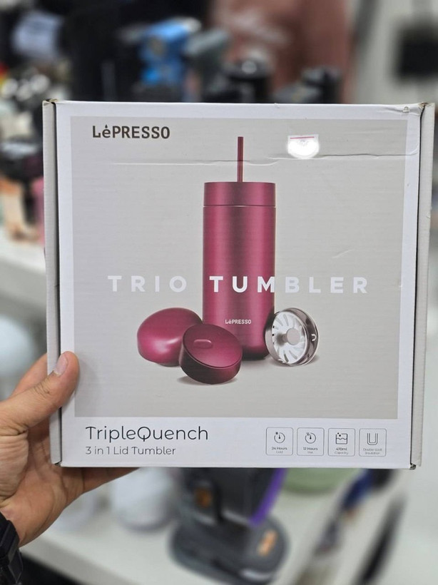 تراول ماگ (فلاسک) ۳ کاره LePRESSO مدل TripleQuench (Trio Tumbler) ضمانت سلامت گارانتی تست و مرجوعی در صورت ایراد ارسال فوری