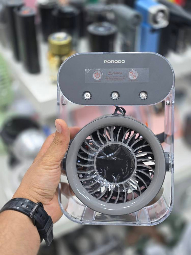 پنکه شارژی و رطوبتساز (مِست فن - Mist Fan) قابل حمل از برند Porodo Lifestyle مدل PDLFSTZH26 ضمانت سلامت گارانتی تست و مرجوعی در صورت ایراد ارسال فوری