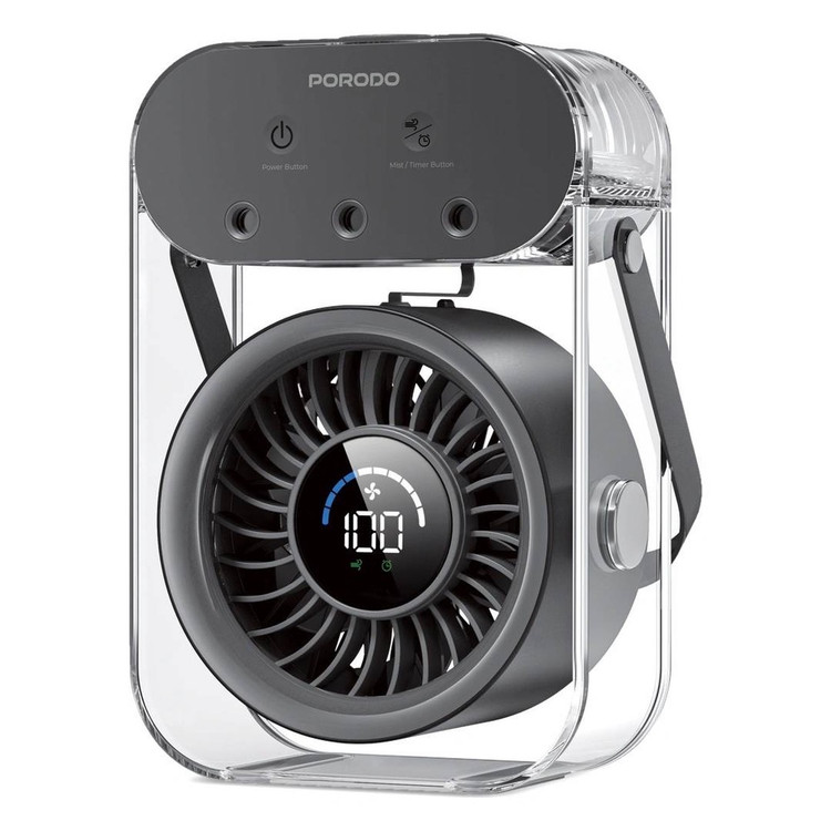پنکه شارژی و رطوبتساز (مِست فن - Mist Fan) قابل حمل از برند Porodo Lifestyle مدل PDLFSTZH26 ضمانت سلامت گارانتی تست و مرجوعی در صورت ایراد ارسال فوری