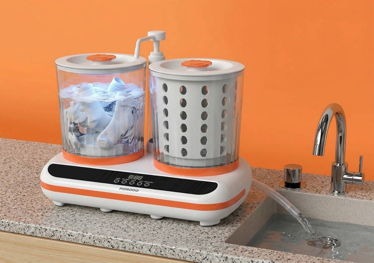 مینی لباسشویی و خشککن شارژی مدل Launder Twin کد HP200 از برند Porodo ضمانت سلامت گارانتی تست ومرجوعی در صورت ایراد ارسال فوری