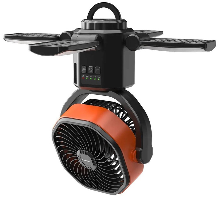 فن خورشیدی سفری پورودو Porodo Lifestyle Suncharge Outdoor Solar Fan ضمانت سلامت گارانتی تست ومرجوعی در صورت ایراد ارسال فوری