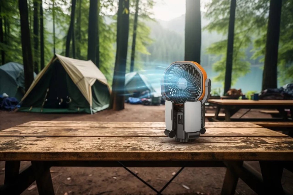 فن خورشیدی سفری پورودو Porodo Lifestyle Suncharge Outdoor Solar Fan   ضمانت سلامت گارانتی تست و‌مرجوعی در صورت ایراد ارسال فوری
