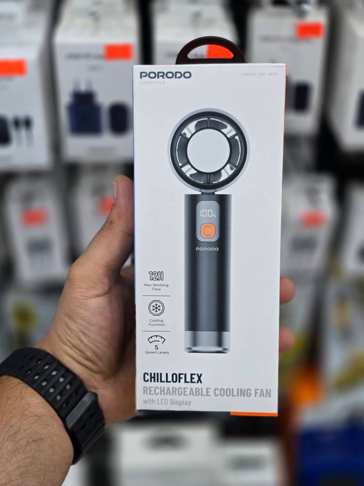 پنکه شارژی و سرمایشی پورودو (Porodo Chilloflex) مدل CF9  ضمانت سلامت گارانتی تست و‌مرجوعی در صورت ایراد ارسال فوری