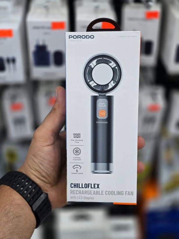 پنکه شارژی و سرمایشی پورودو (Porodo Chilloflex) مدل CF9 ضمانت سلامت گارانتی تست ومرجوعی در صورت ایراد ارسال فوری