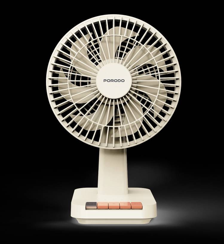 پنکه رومیزی شارژی پرودو (Porodo Chillo Desk Portable Desk Fan) کد PDLFSTDF1 ضمانت سلامت گارانتی تست ومرجوعی در صورت ایراد ارسال فوری