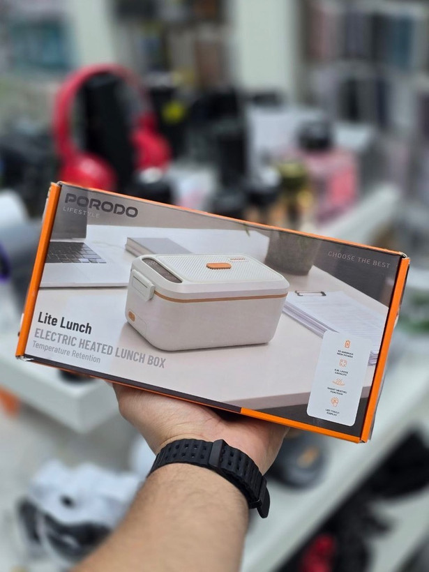 ظرف غذای برقی و شارژی برند Porodo مدل Lite Lunch (مدل PDLFSTDA01) ضمانت سلامت گارانتی تست ومرجوعی در صورت ایراد ارسال فوری