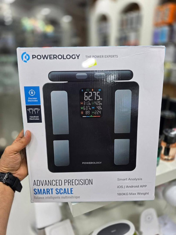 ترازو هوشمند پاوِرولوژی (Powerology Smart Scale) مدل P8EBSCALE ضمانت سلامت گارانتی تست ومرجوعی در صورت ایراد ارسال فوری